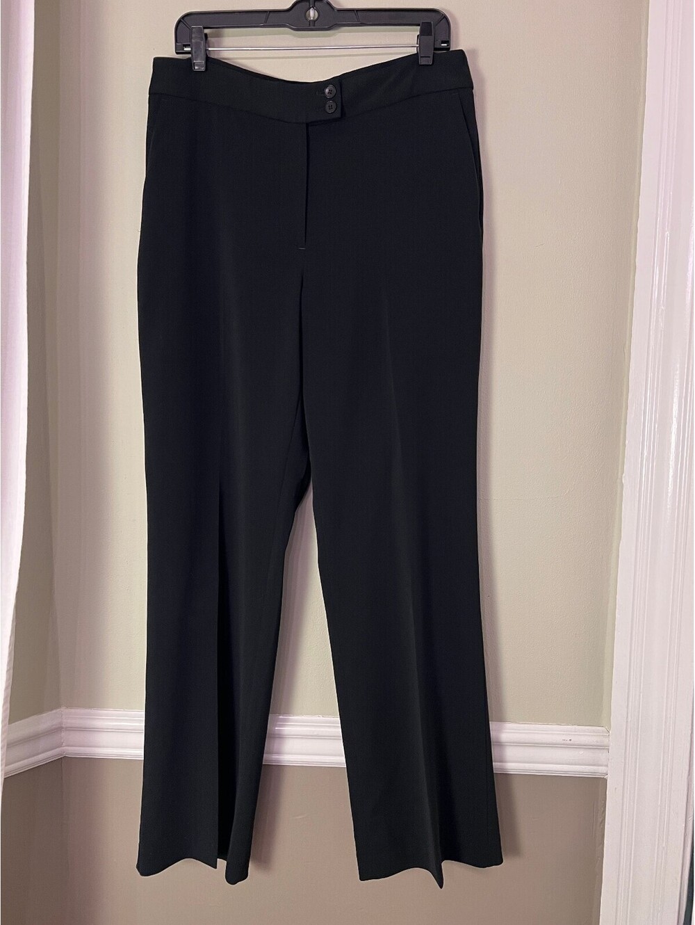 Talbots Black Dress Pants with Double Button Closure, Size 12